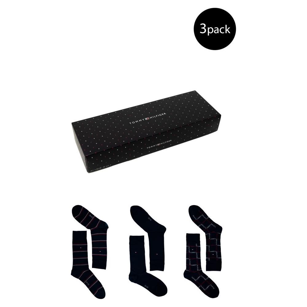 Tommy Hilfiger Blue Cotton Sock Tommy Hilfiger Black