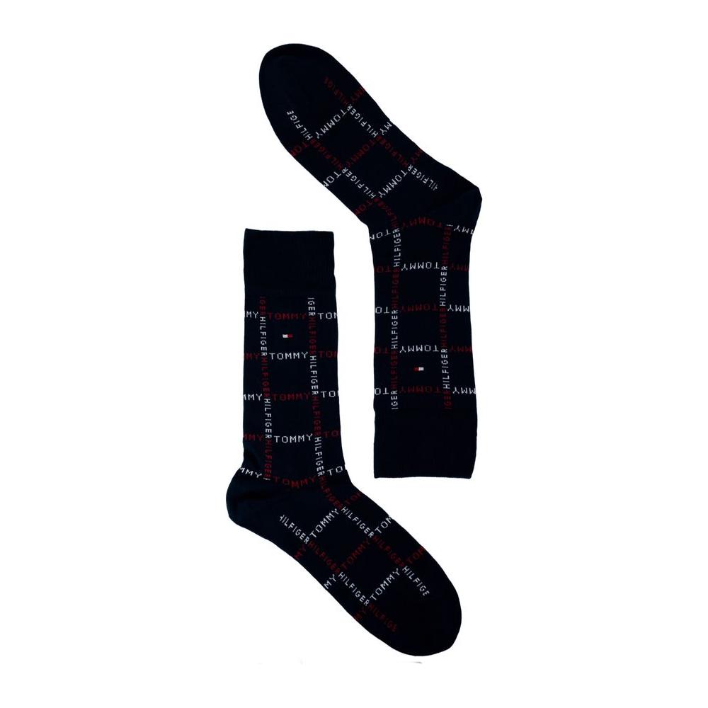 Tommy Hilfiger Blue Cotton Sock Tommy Hilfiger Black