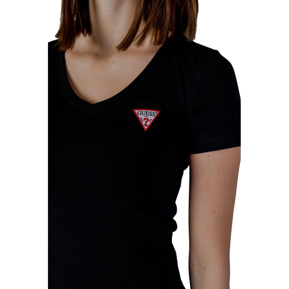 Guess Black Cotton Tops & T-Shirt Guess Black