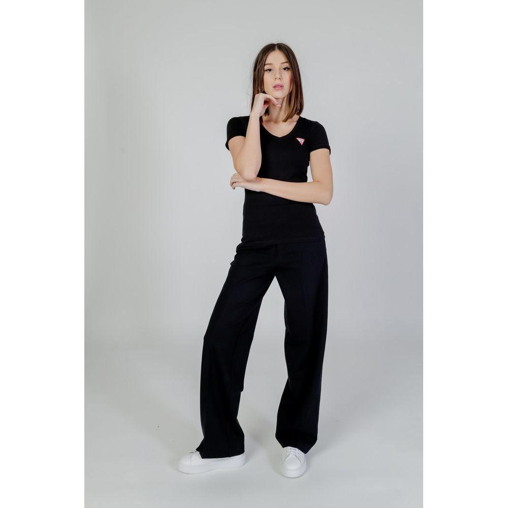 Guess Black Cotton Tops & T-Shirt Guess Gray