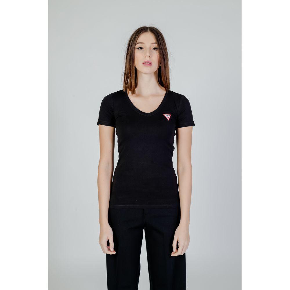 Guess Black Cotton Tops & T-Shirt Guess Gray