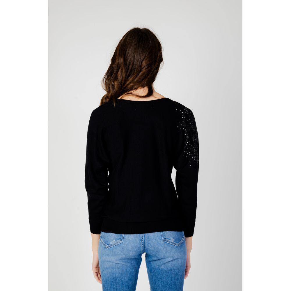 Guess Black Viscose Tops & T-Shirt Guess Light Gray