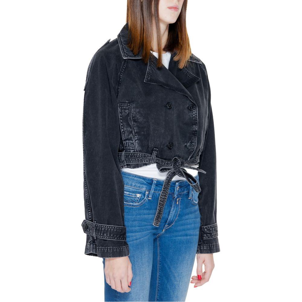 Only Black Cotton Jackets & Coat Only Dark Slate Gray