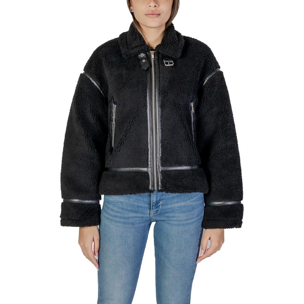 Only Black Polyester Jackets & Coat Only Dark Slate Gray