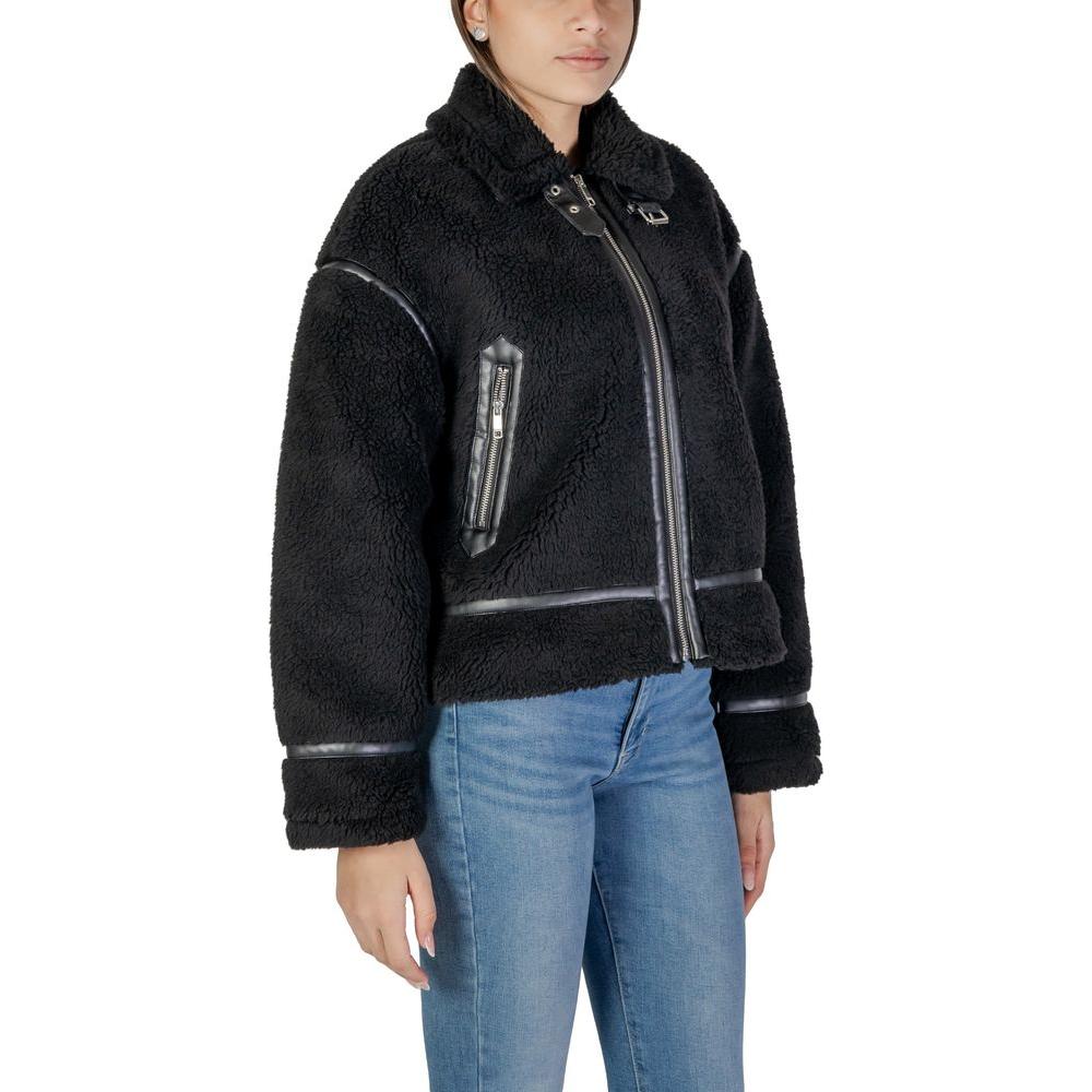 Only Black Polyester Jackets & Coat Only Dark Slate Gray