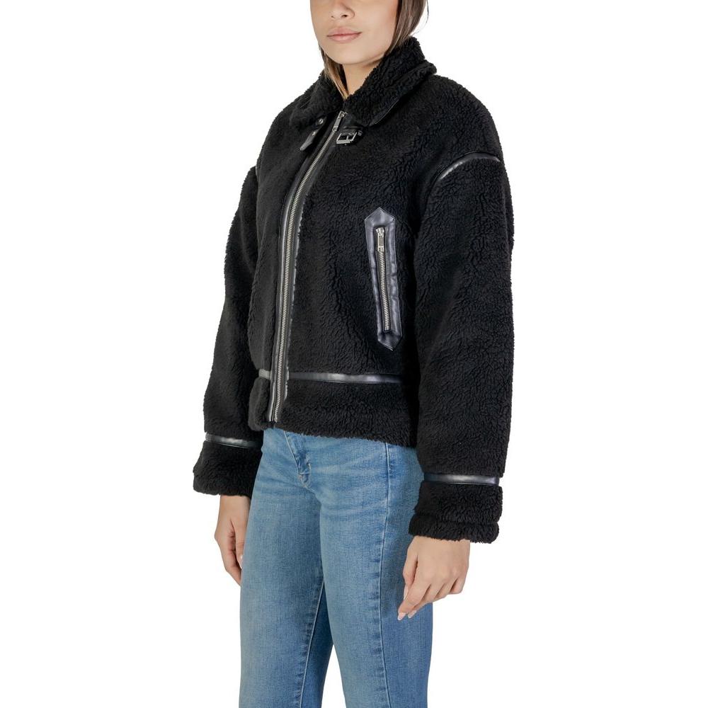 Only Black Polyester Jackets & Coat Only Dark Slate Gray