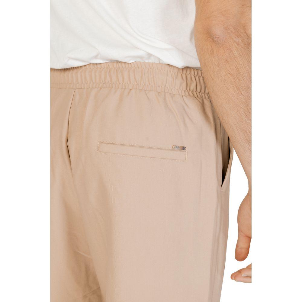 Gianni Lupo Beige Polyester Jeans & Pant Gianni Lupo Tan