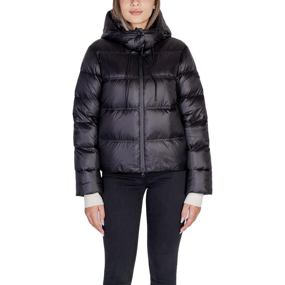 Peuterey Black Polyamide Jackets & Coat Peuterey Dark Slate Gray
