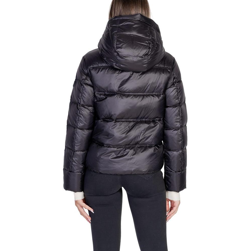 Peuterey Black Polyamide Jackets & Coat Peuterey Dark Slate Gray