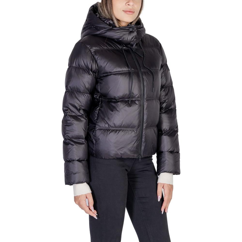 Peuterey Black Polyamide Jackets & Coat Peuterey Dark Slate Gray