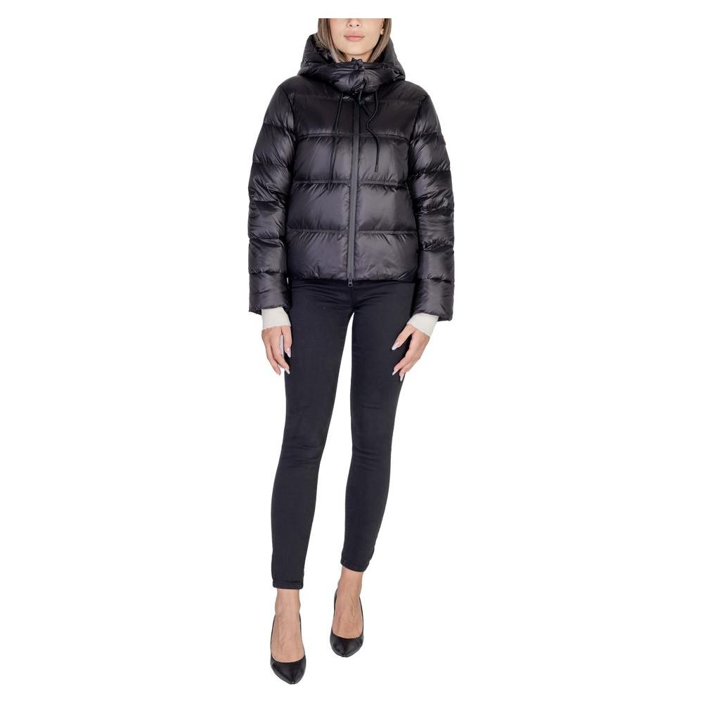 Peuterey Black Polyamide Jackets & Coat Peuterey Dark Slate Gray