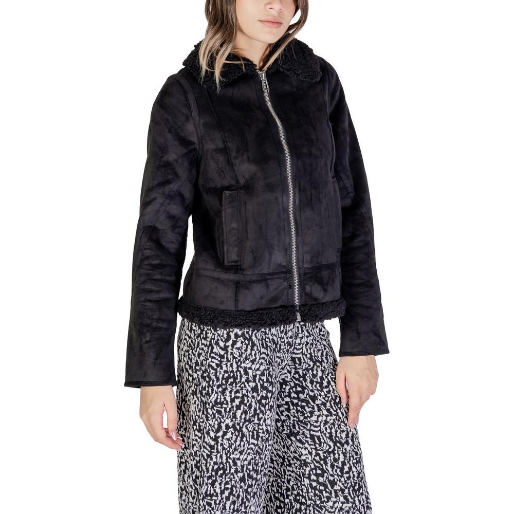 Street One Black Polyester Jackets & Coat Street One Dark Slate Gray