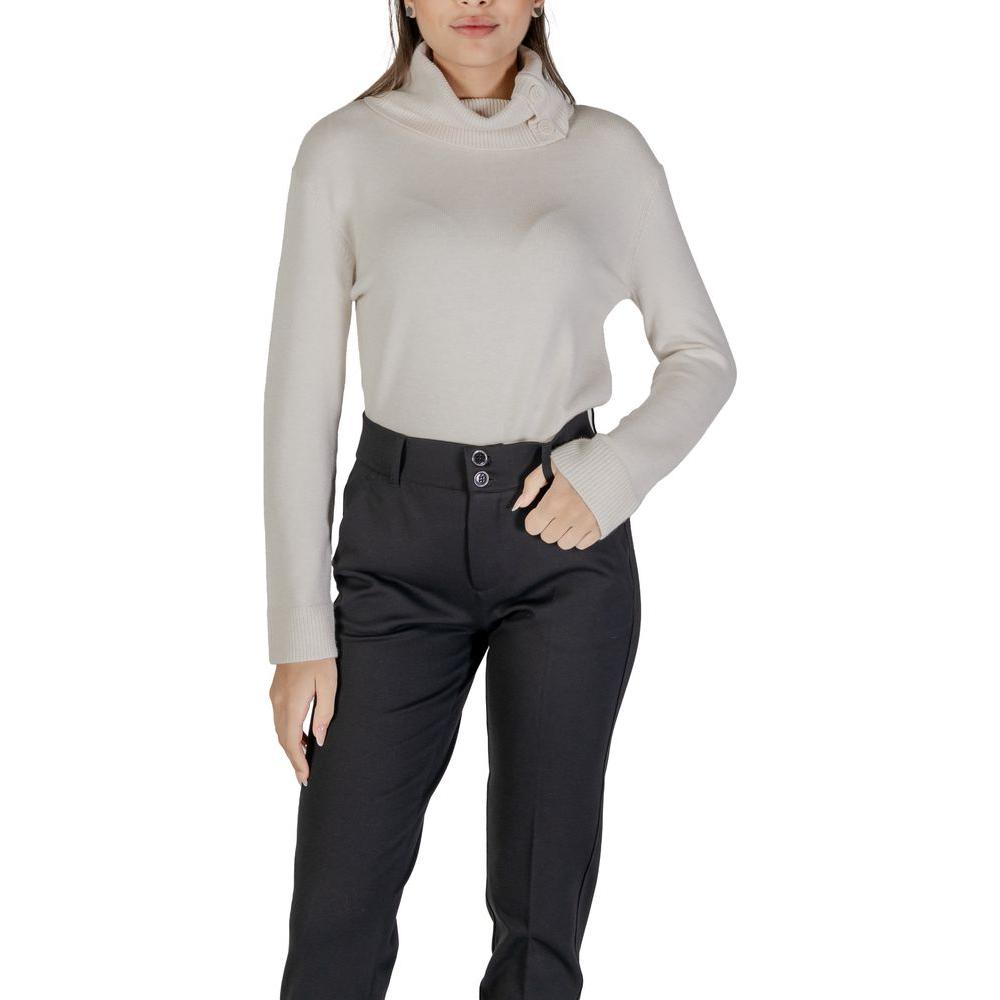 Street One Cream Viscose Sweater Street One Dark Slate Gray