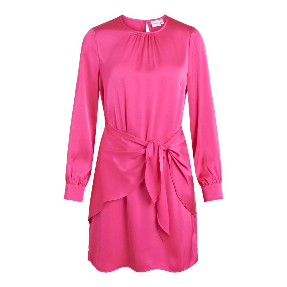Vila Clothes Pink Polyester Dress Vila Clothes Pale Violet Red