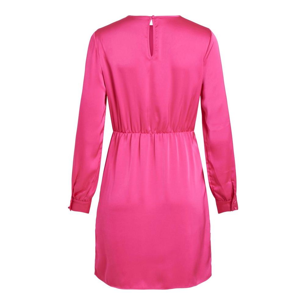 Vila Clothes Pink Polyester Dress Vila Clothes Pale Violet Red