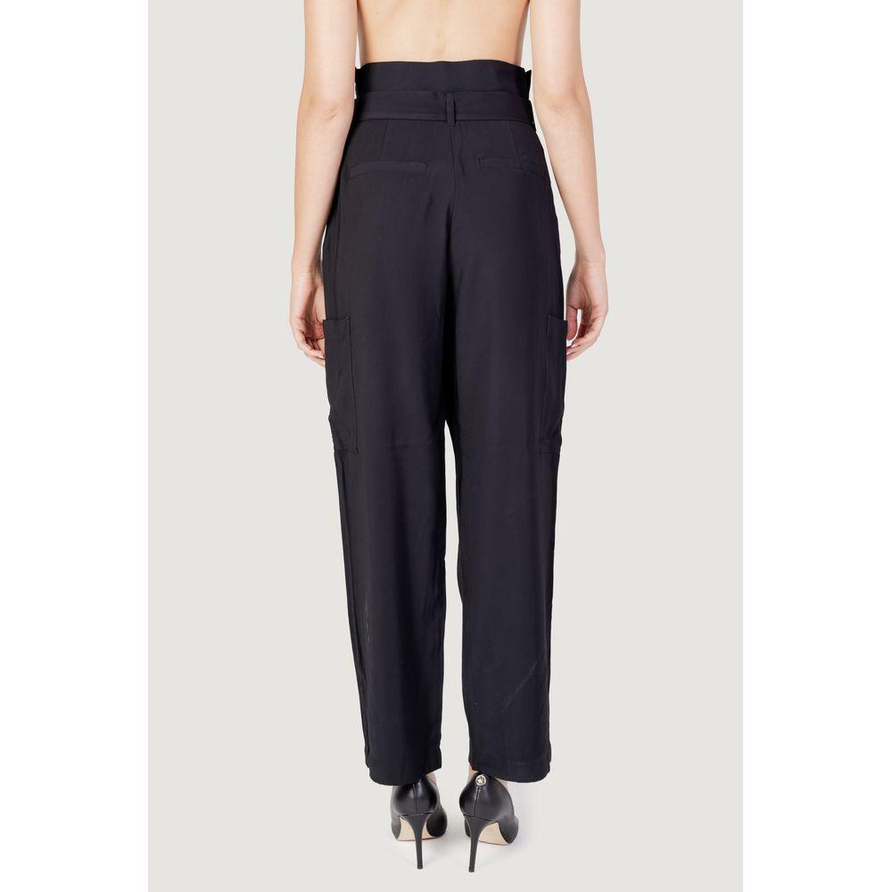 Vila Clothes Black Viscose Jeans & Pant Vila Clothes Dark Slate Gray