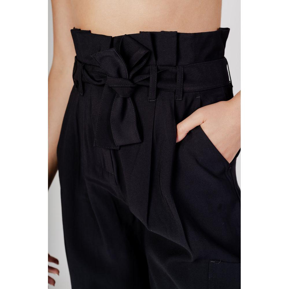 Vila Clothes Black Viscose Jeans & Pant Vila Clothes Black
