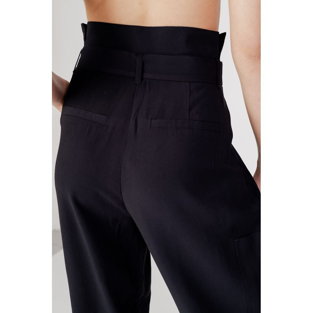 Vila Clothes Black Viscose Jeans & Pant Vila Clothes Gray