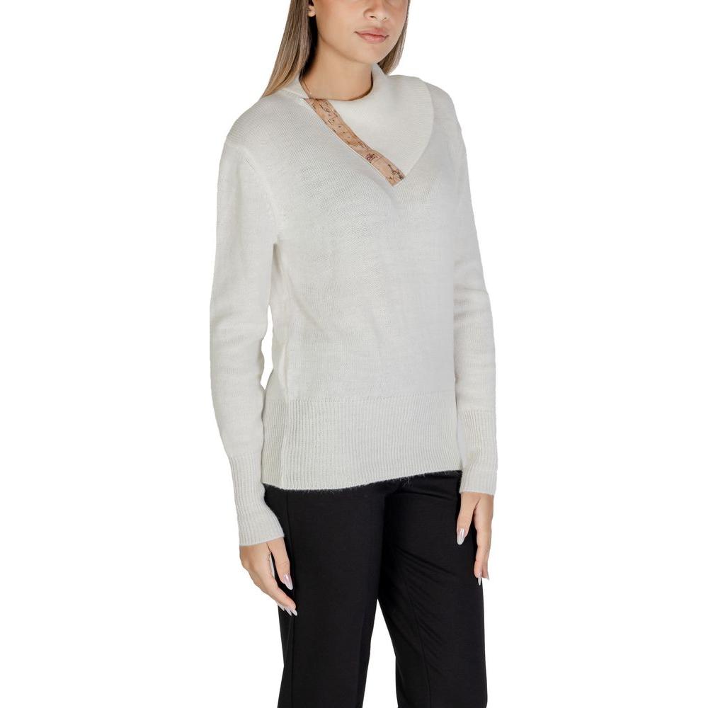 Alviero Martini Prima Classe White Viscose Sweater Alviero Martini Prima Classe Gray