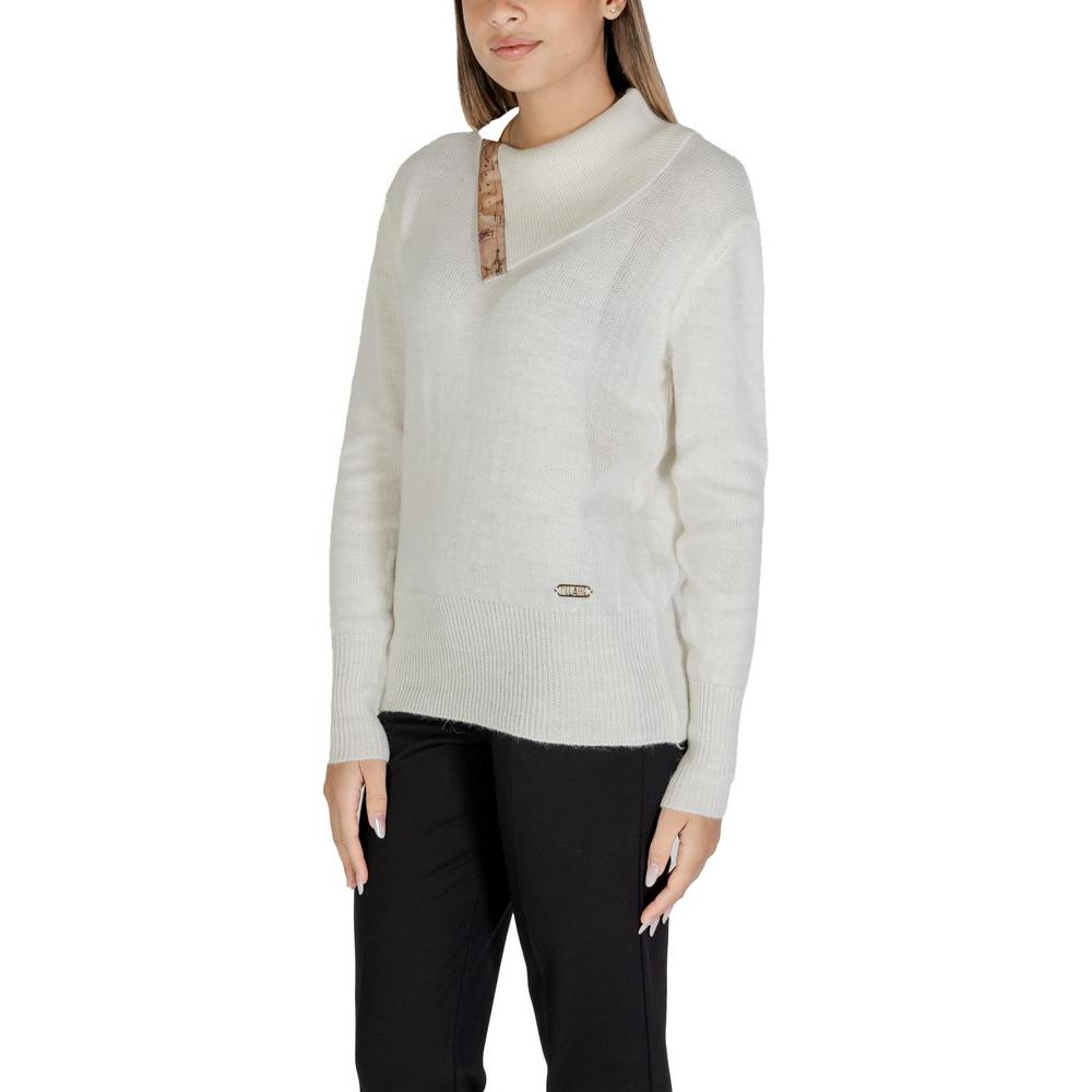 Alviero Martini Prima Classe White Viscose Sweater Alviero Martini Prima Classe Gray