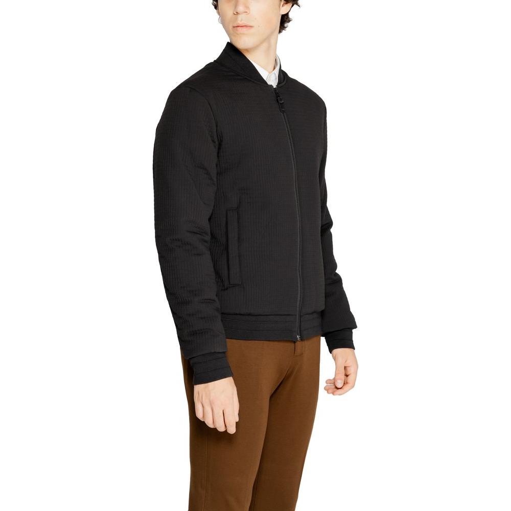 Antony Morato Black Polyester Jacket Antony Morato Dark Slate Gray