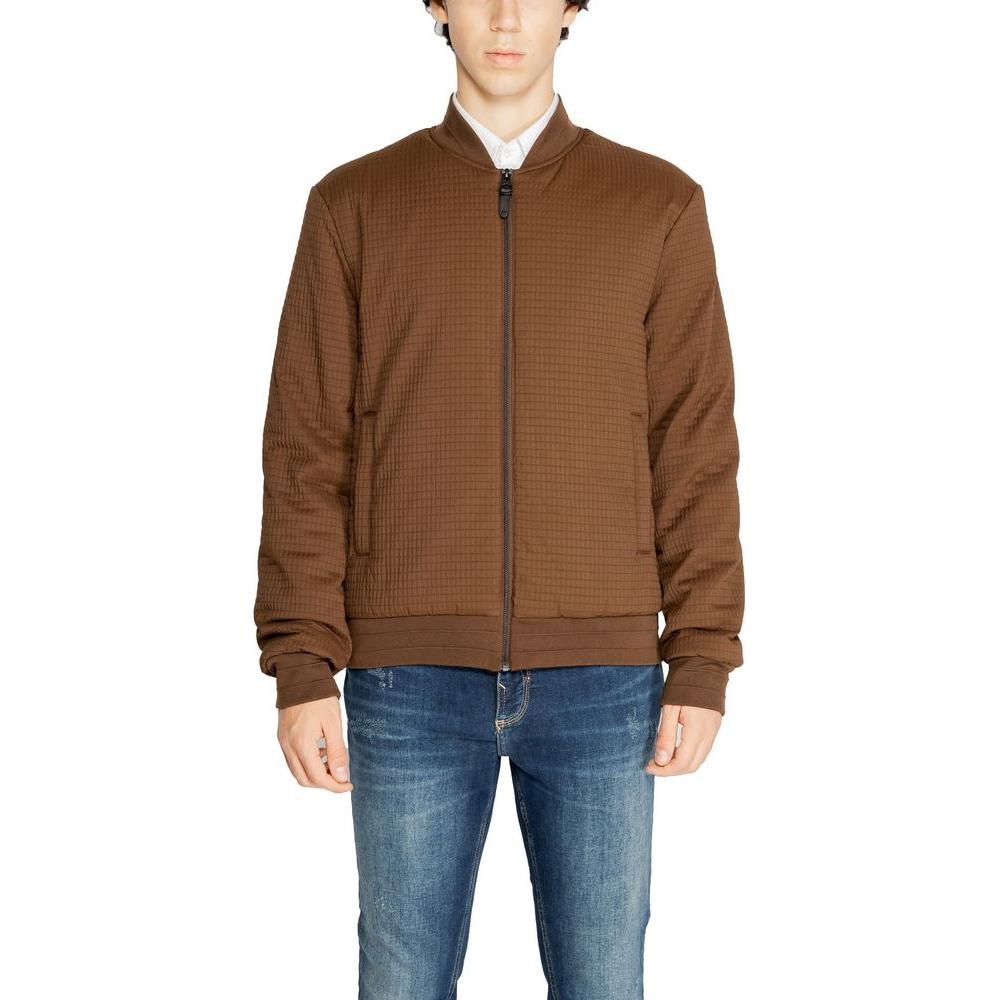 Antony Morato Brown Polyester Jacket Antony Morato Dark Olive Green