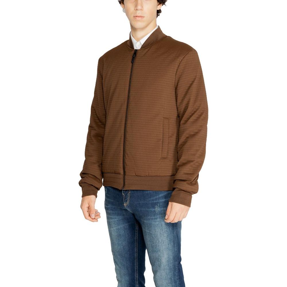 Antony Morato Brown Polyester Jacket Antony Morato Dark Olive Green