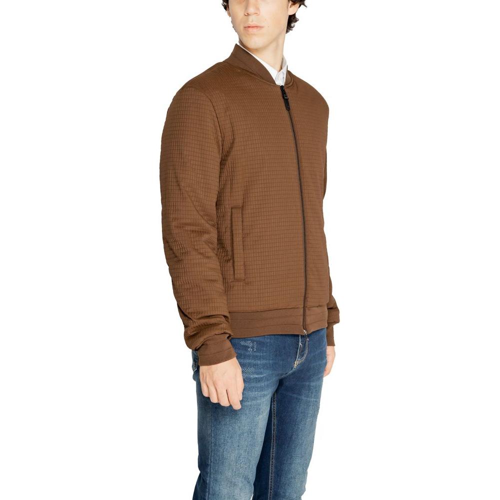 Antony Morato Brown Polyester Jacket Antony Morato Dark Olive Green