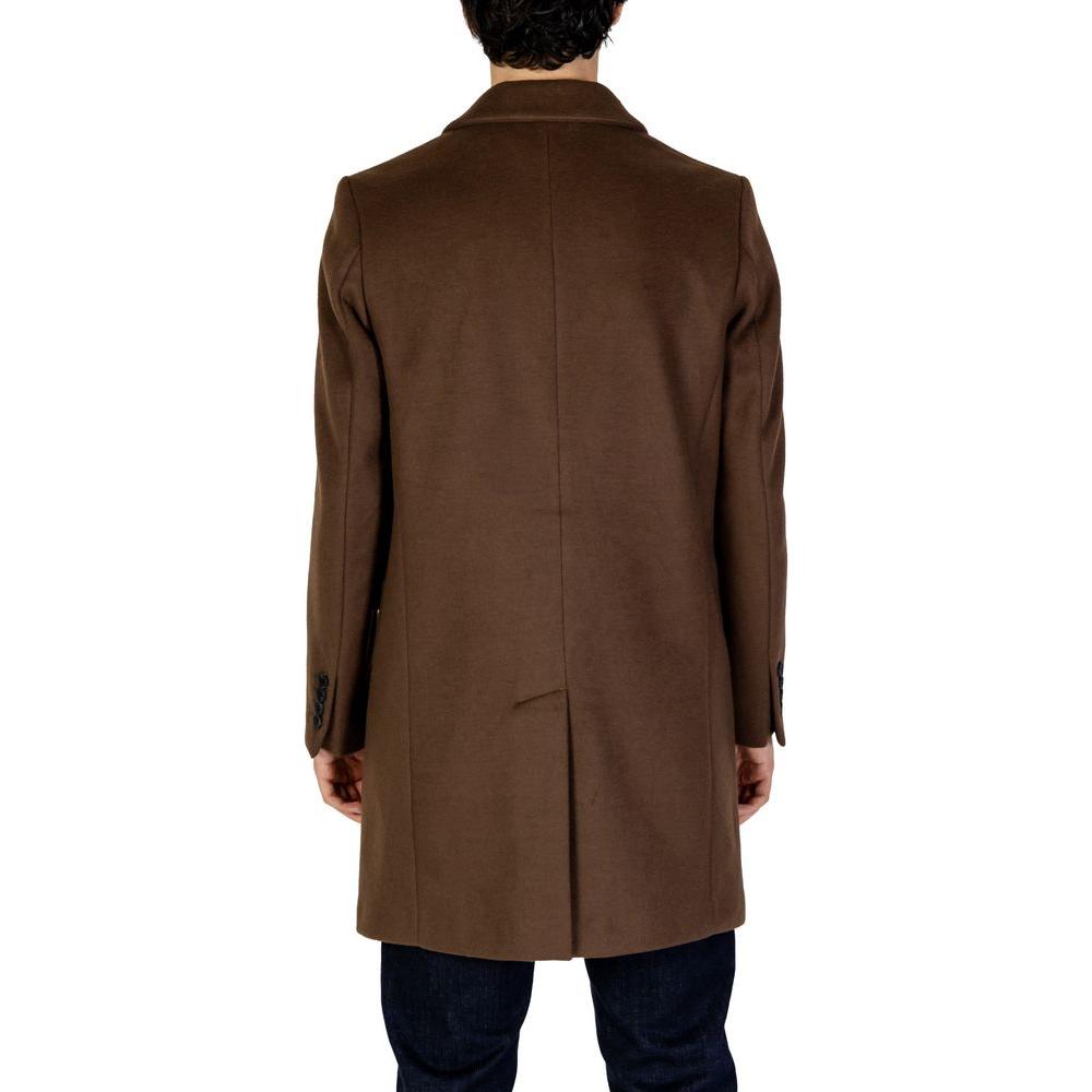 Antony Morato Brown Polyester Jacket Antony Morato Dark Slate Gray