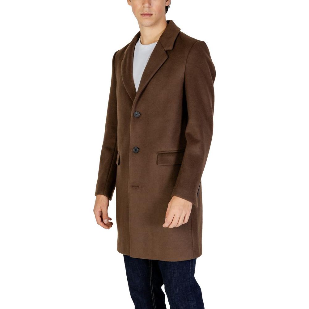 Antony Morato Brown Polyester Jacket Antony Morato Dark Slate Gray