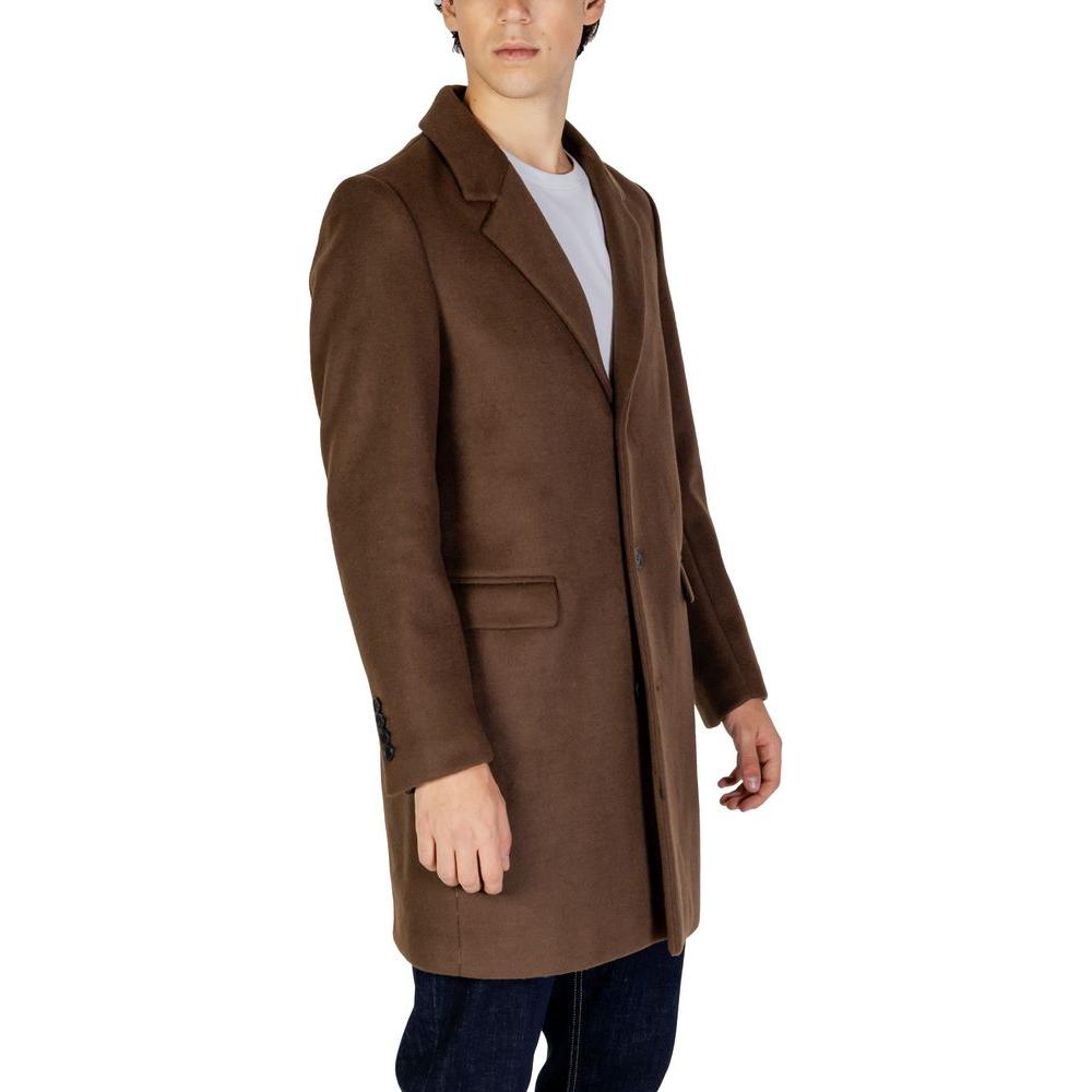 Antony Morato Brown Polyester Jacket Antony Morato Dark Slate Gray