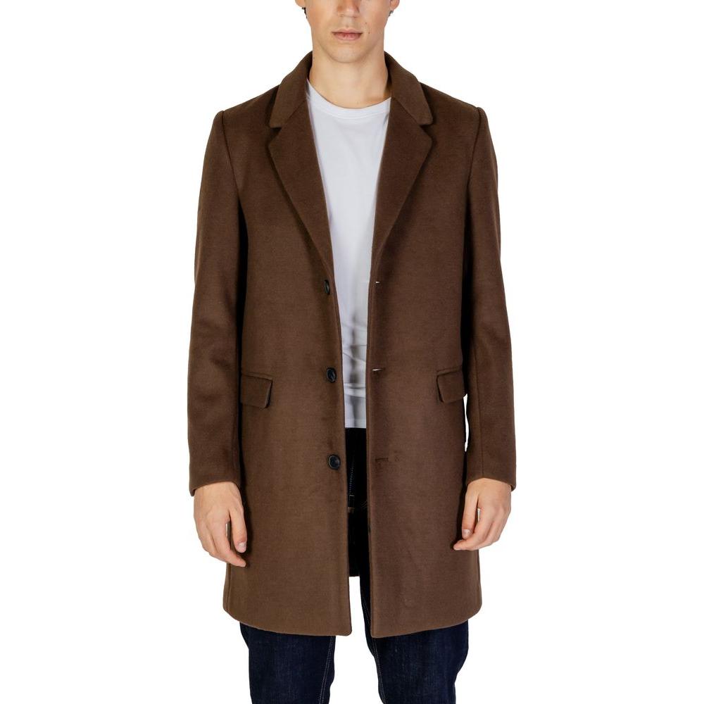 Antony Morato Brown Polyester Jacket Antony Morato Dark Slate Gray