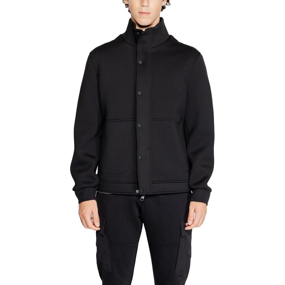 Antony Morato Black Polyester Jacket Antony Morato Black