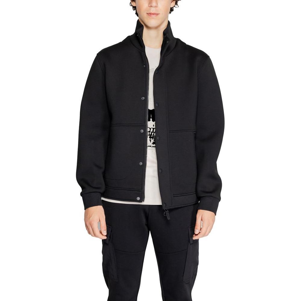 Antony Morato Black Polyester Jacket Antony Morato Black