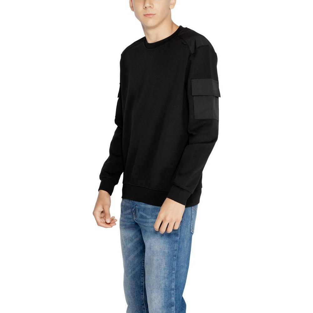Antony Morato Black Cotton Sweater Antony Morato Black
