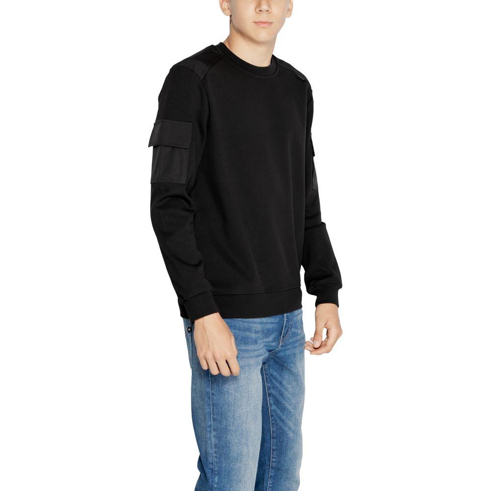 Antony Morato Black Cotton Sweater Antony Morato Black