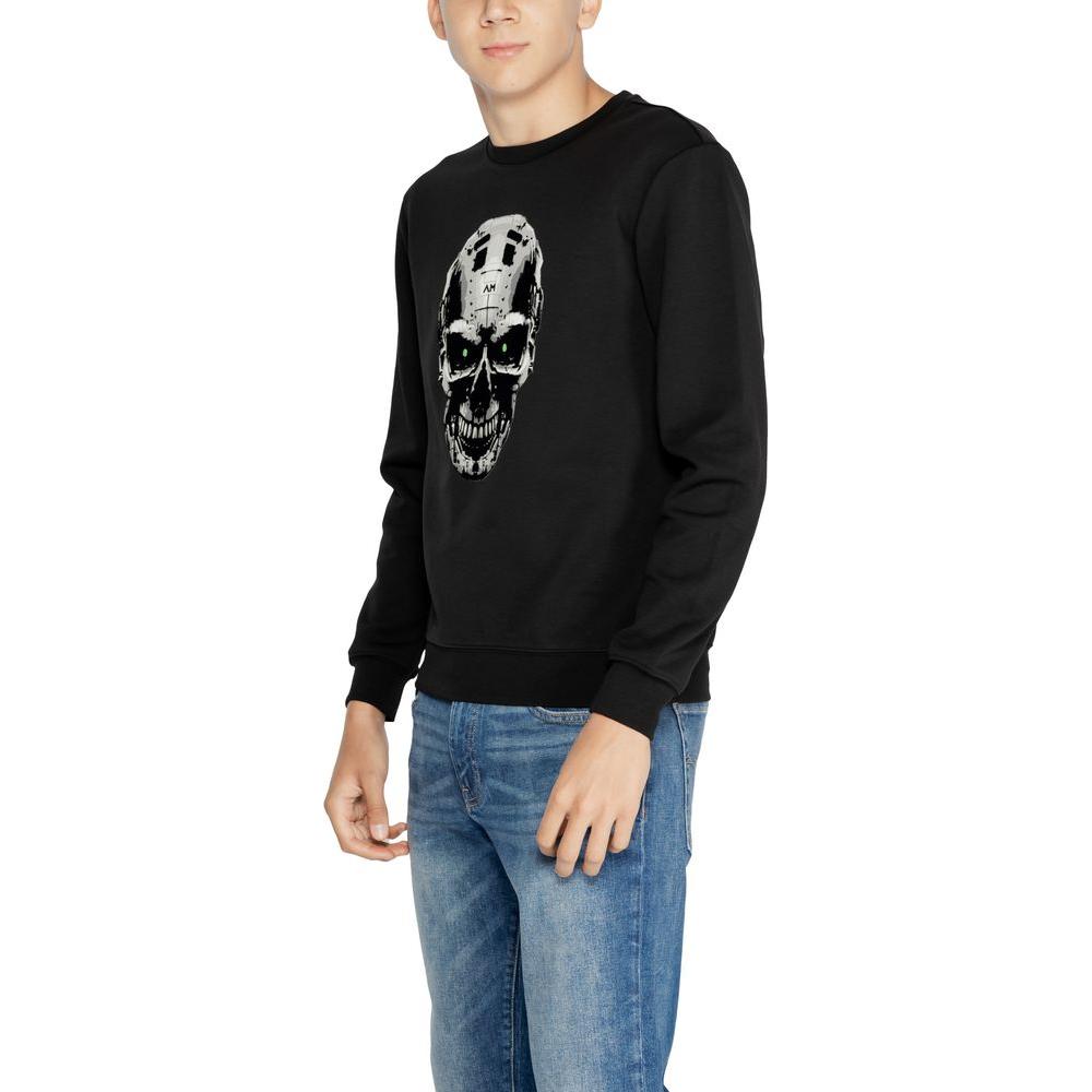 Antony Morato Black Cotton Sweater Antony Morato Dark Slate Gray