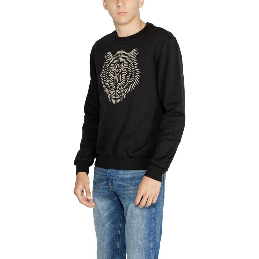 Antony Morato Black Cotton Sweater Antony Morato Dark Slate Gray