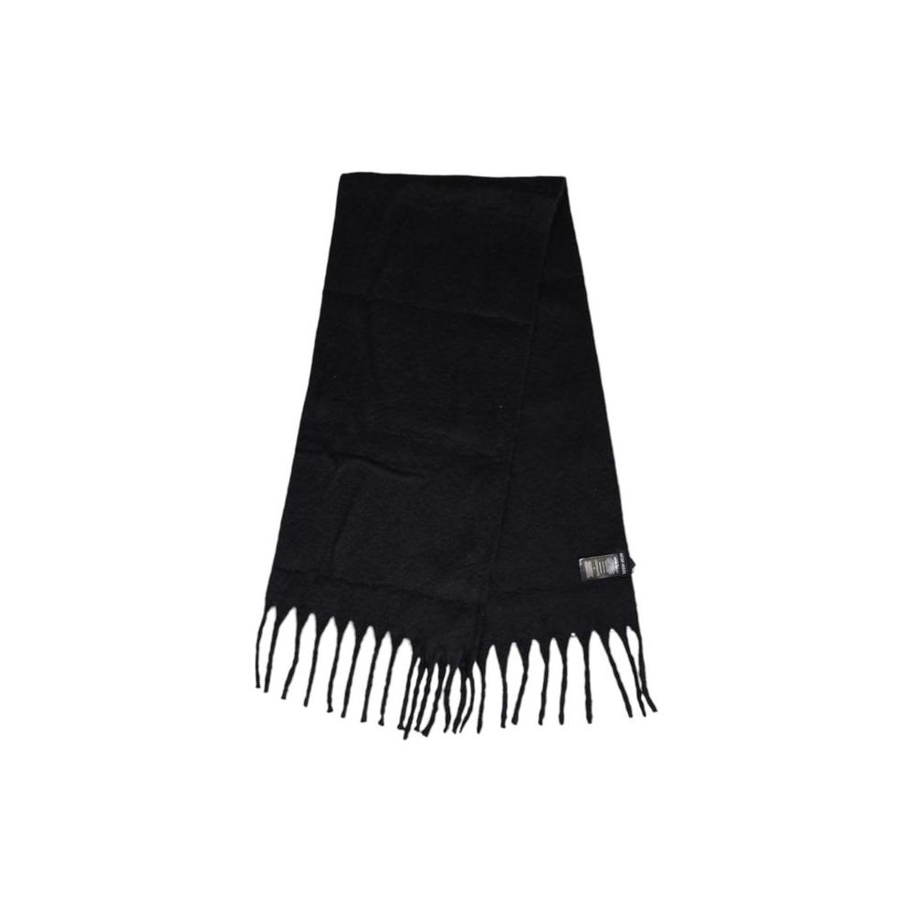 Antony Morato Black Polyester Scarf Antony Morato Black