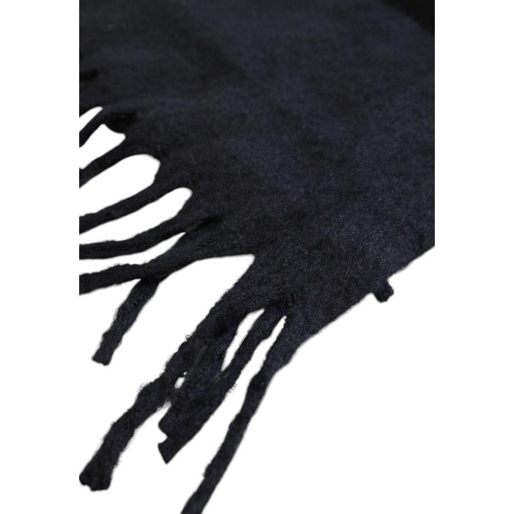 Antony Morato Black Polyester Scarf Antony Morato Black