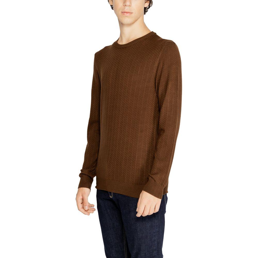 Antony Morato Brown Viscose Sweater Antony Morato Dark Slate Gray