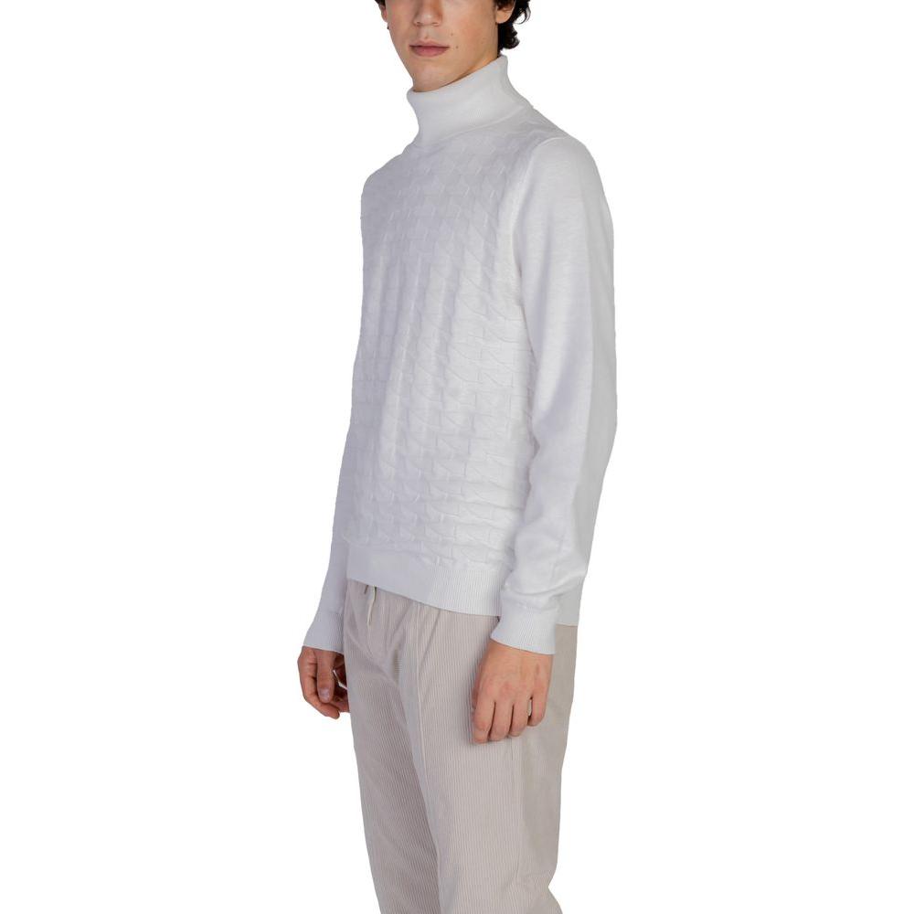 Antony Morato White Cotton Sweater Antony Morato Gray