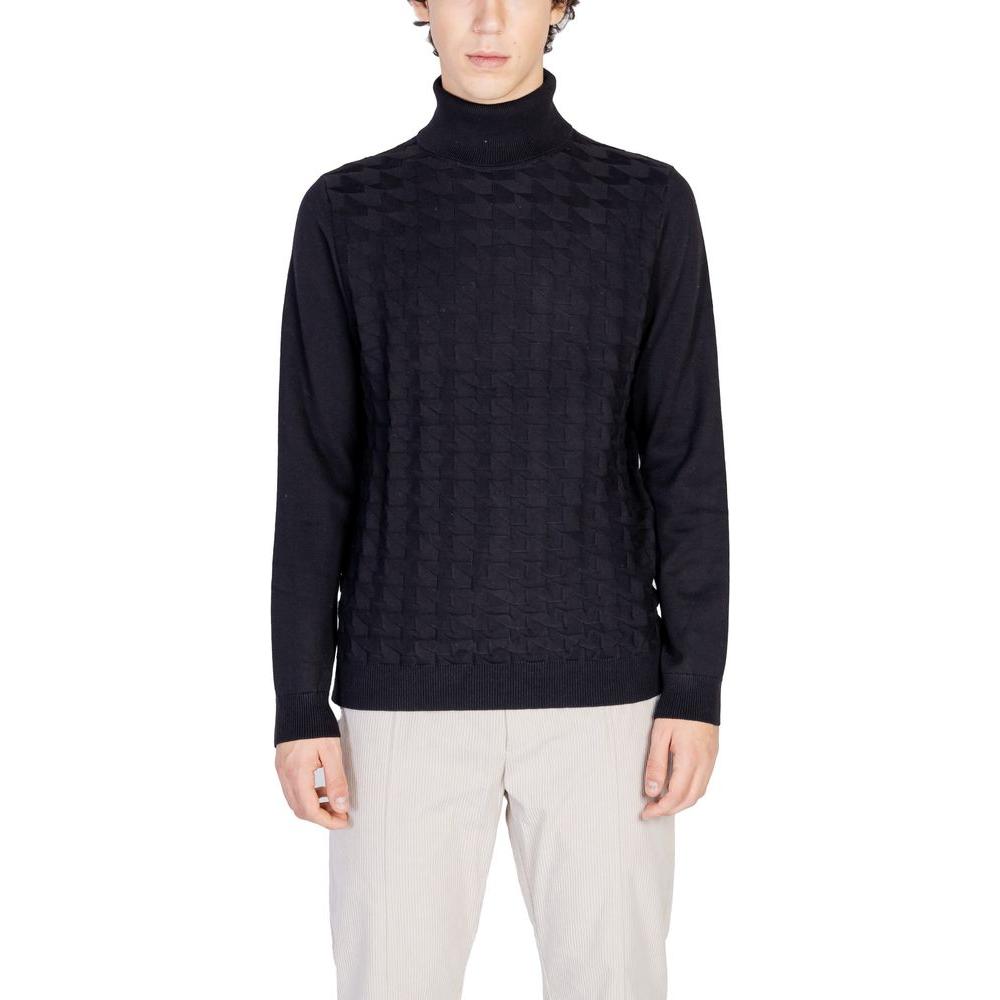 Antony Morato Black Cotton Sweater Antony Morato Black