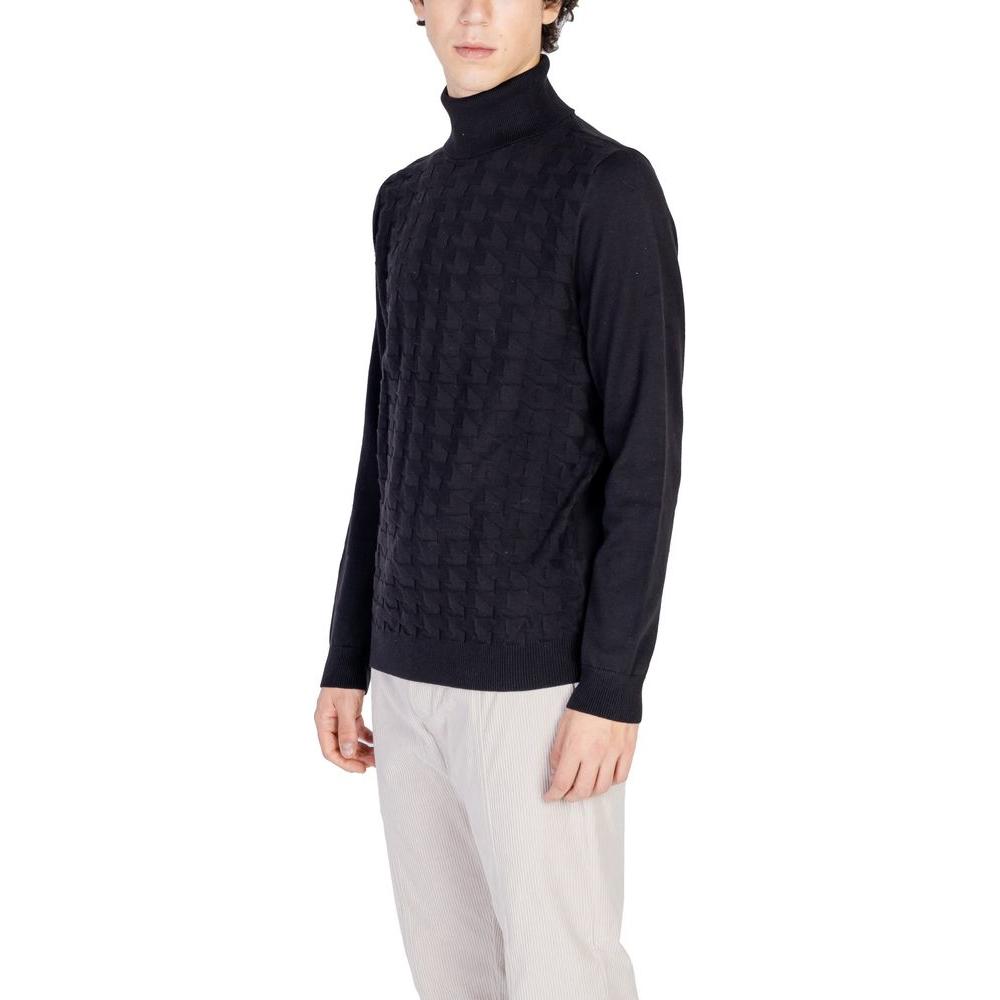 Antony Morato Black Cotton Sweater Antony Morato Black