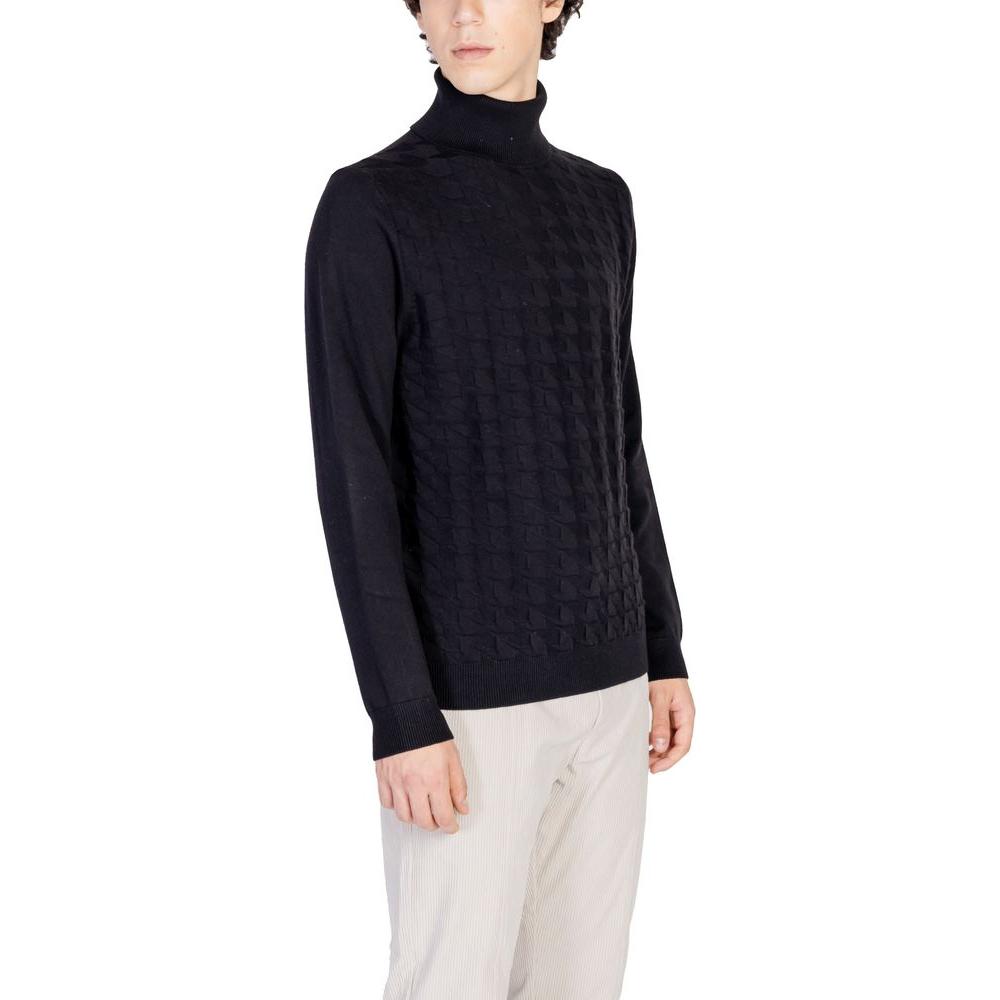 Antony Morato Black Cotton Sweater Antony Morato Black