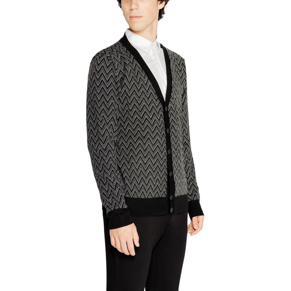 Antony Morato Black Mohair Cardigan Antony Morato Gray