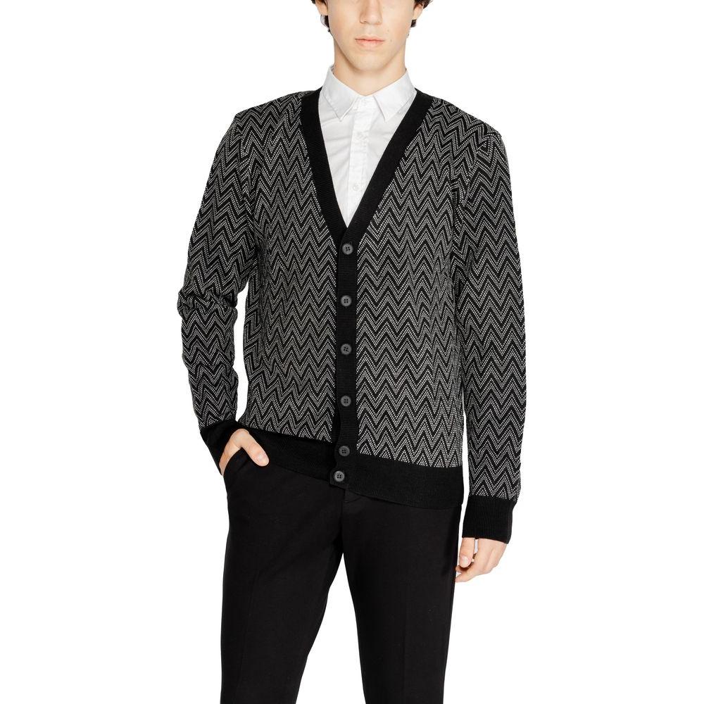 Antony Morato Black Mohair Cardigan Antony Morato Gray