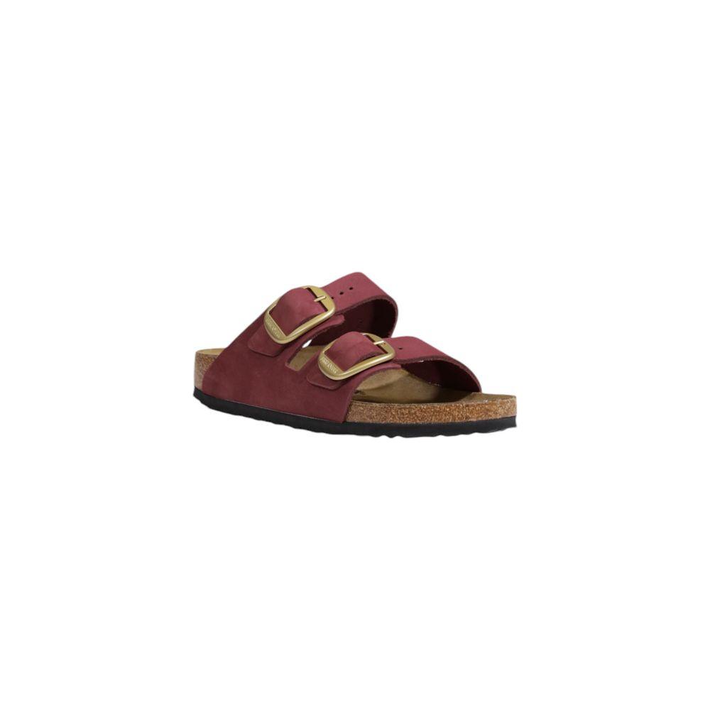 Birkenstock Pink Nubuc Leather Sandal Birkenstock Saddle Brown