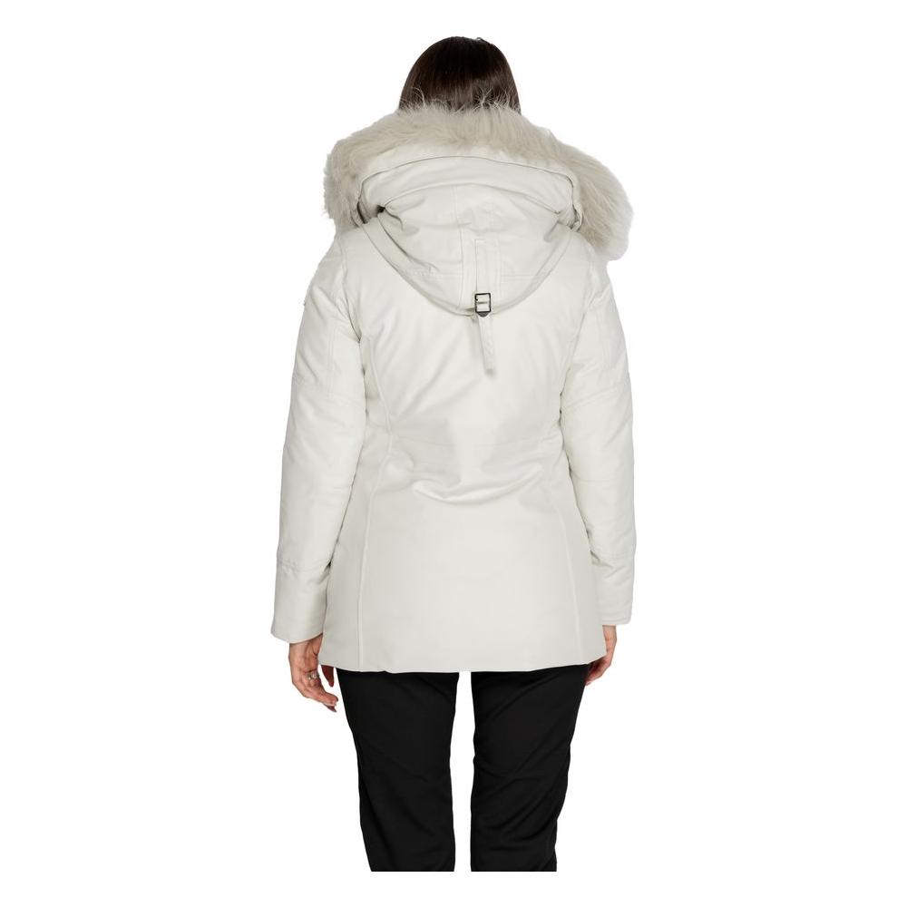 Blauer White Polyester Jackets & Coat Blauer Light Gray