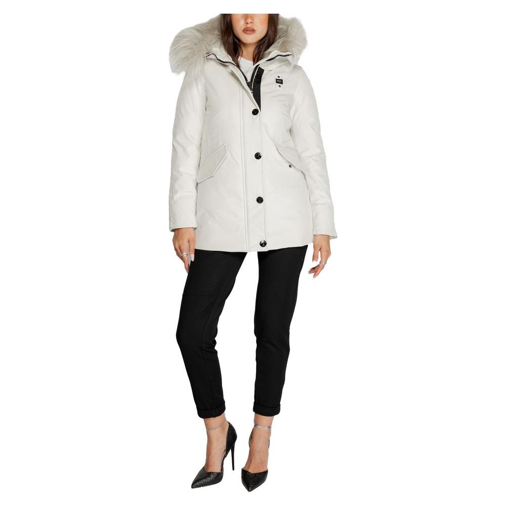 Blauer White Polyester Jackets & Coat Blauer Black